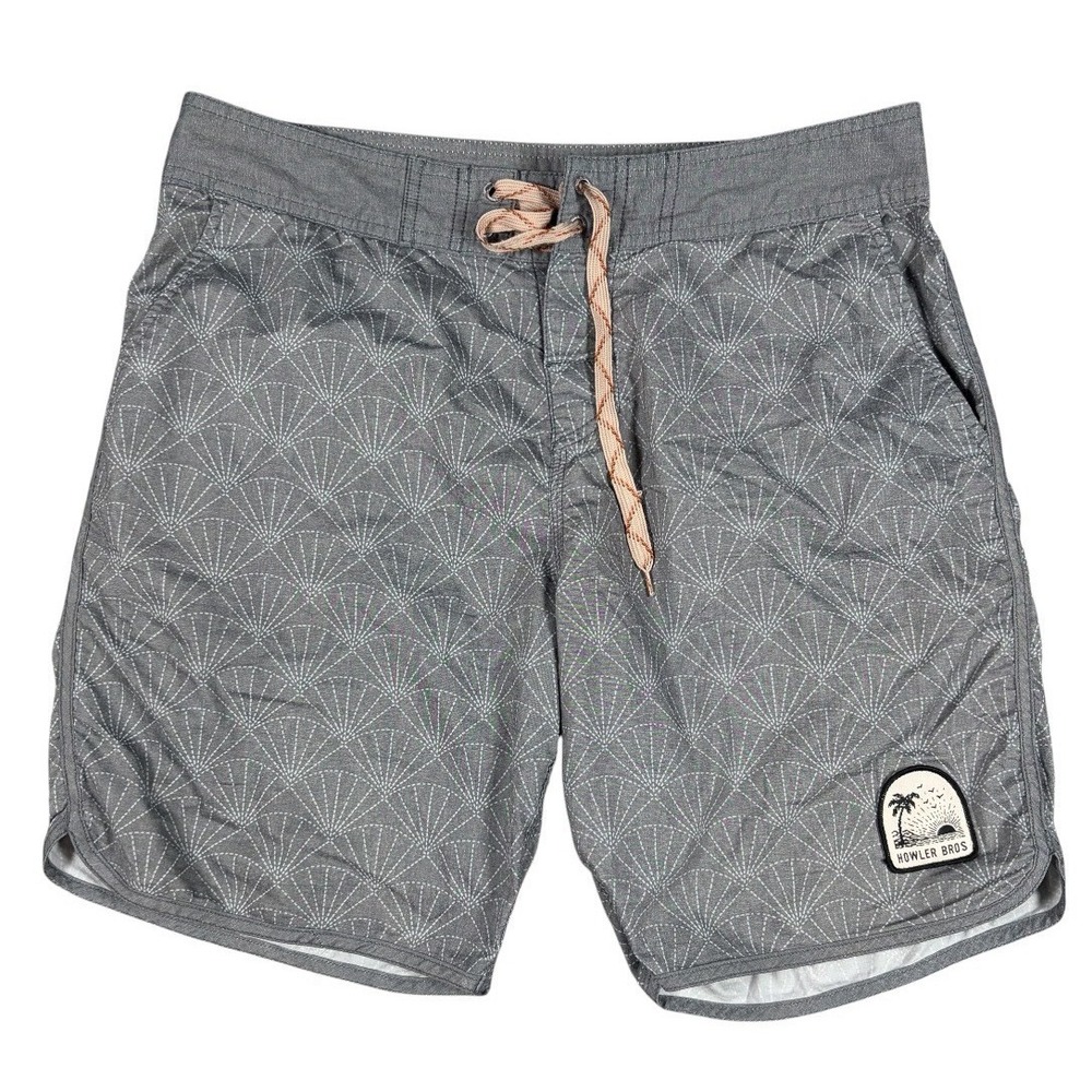 Howler Brothers Board Shorts Mens 33 Tropical Swim Trunks Drawstring Pocket
